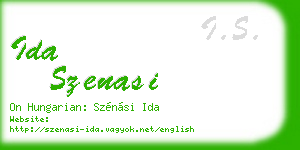 ida szenasi business card